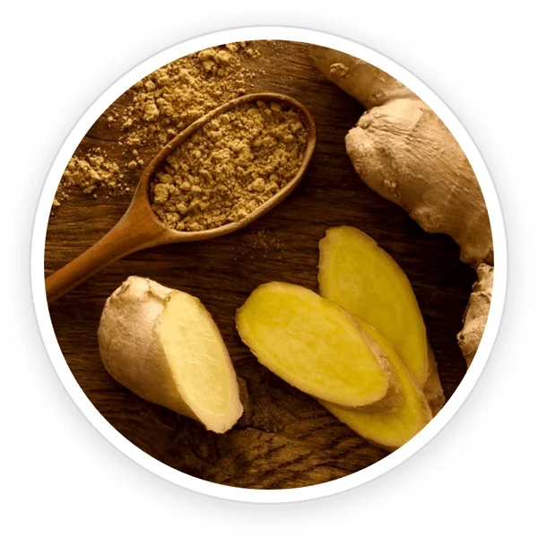 Ceylon ginger root and powder